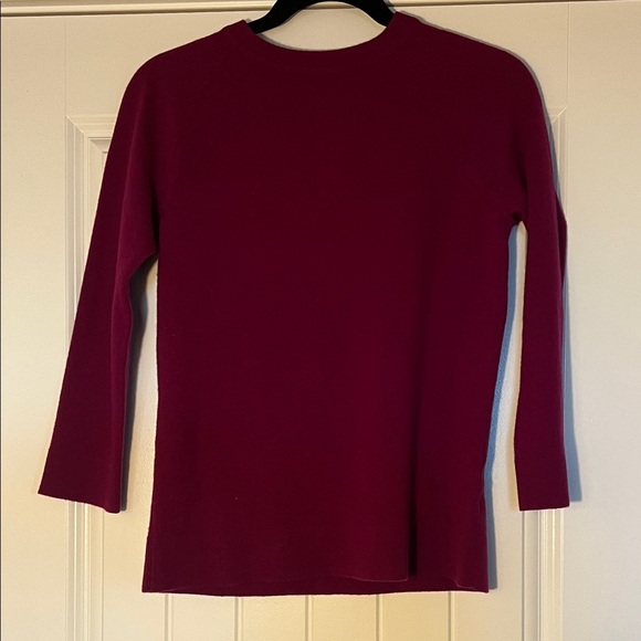 Jones New York 100% Cashmere Sweater – Dark Pink – Gold Zipper - Picture 2 of 8